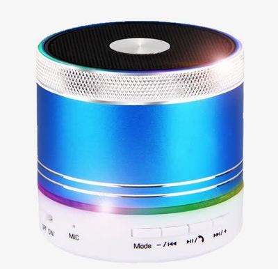蓝色音响设备高清素材 产品实物 圆柱形 .