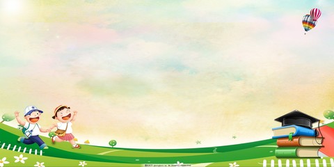 手绘卡通学习培训banner背景